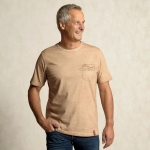 T-Shirt men - mit Tasche - Mountain - zirben-braun