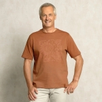 T-Shirt men - Ethno - orange-braun