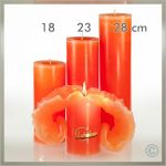 Lotus Kerze Lachs-Orange Gr. I - 18cm