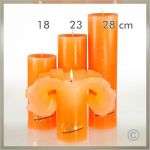 Lotus Kerze Orange Gr. I - 18cm
