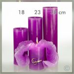 Lotus Kerze Violett Gr. III - 28cm