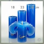 Lotus Kerze Blau Gr. I - 18cm