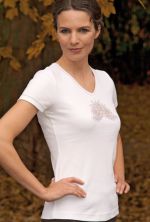 T-Shirt Kurzarm - Ananda-Lotus - weiß - 2497